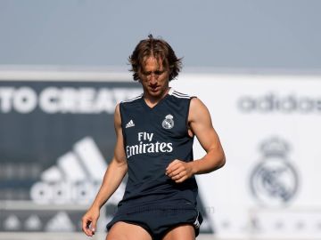 Luka Modric vuelve a entrenarse con el Madrid Luka Modric vuelve a entrenarse con el Madrid