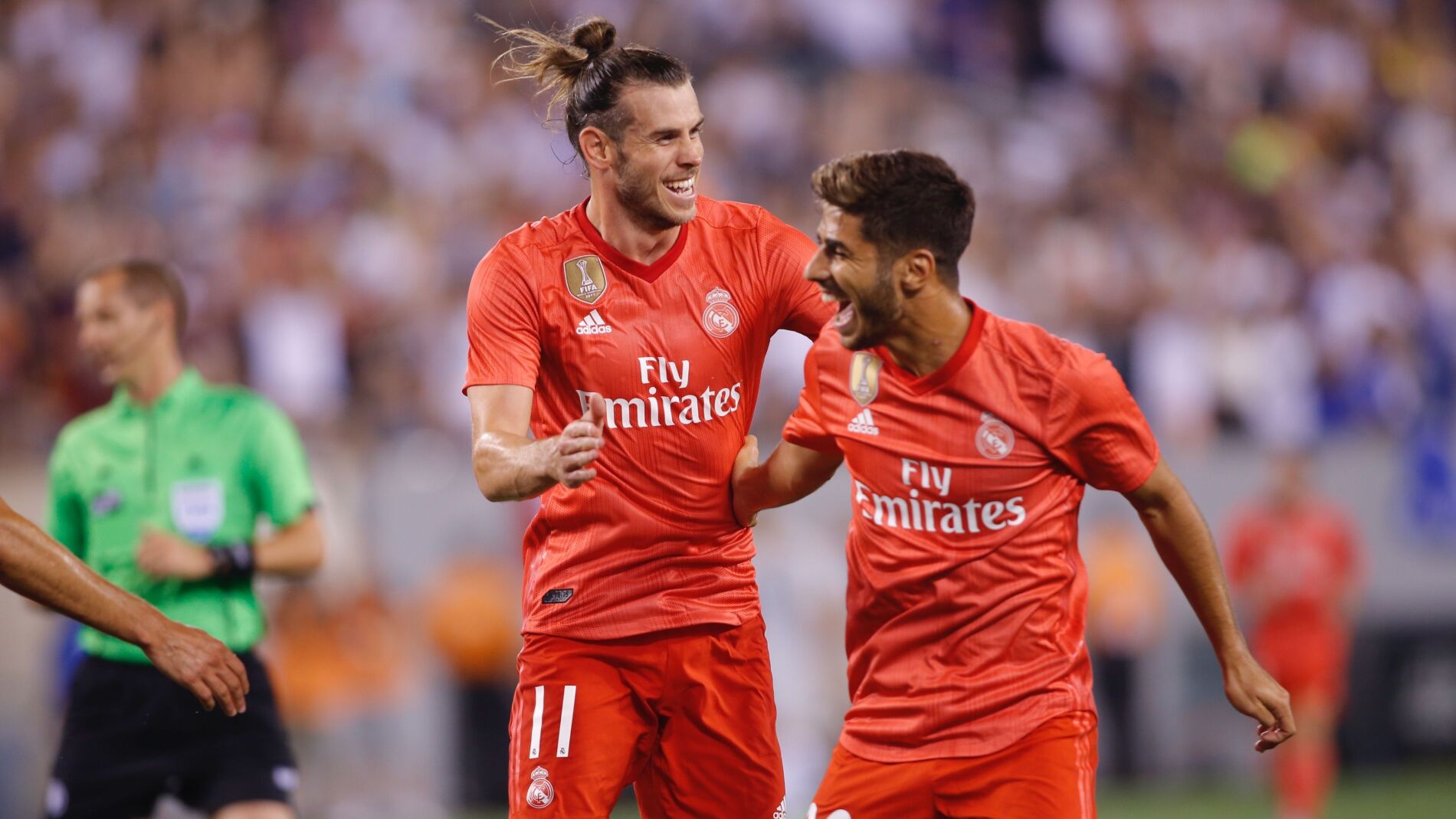 Bale y Asensio celebran el gol del Real Madrid