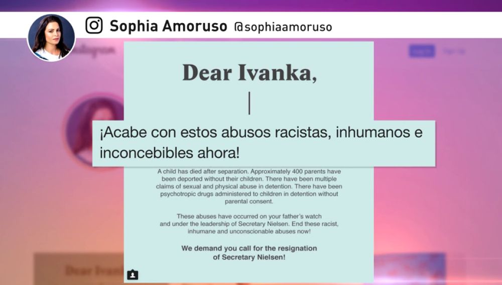  '#DearIvanka': Instagram tiene algo que decirle a la hija de Trump