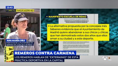 La portavoz de la escuela de remo: 