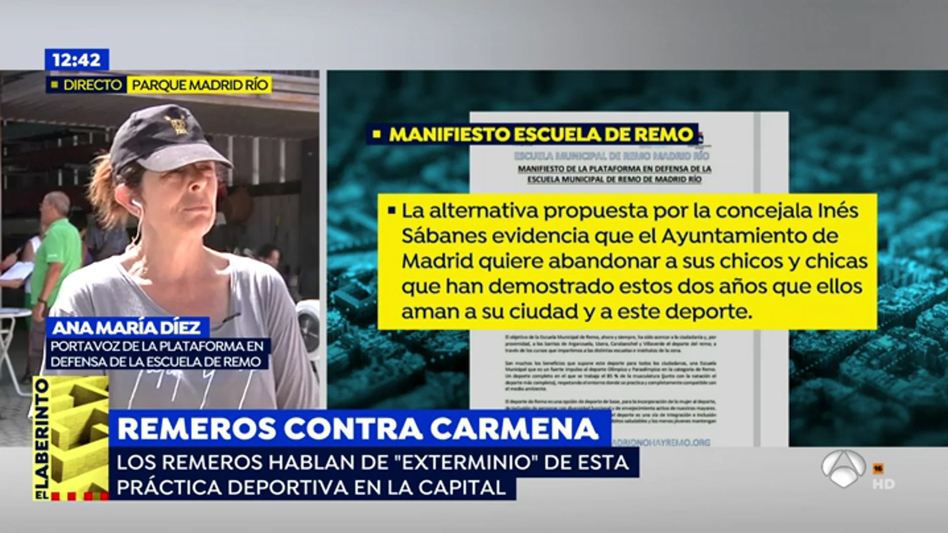 Portavoz de la defensa de la escuela de remo: "No nos vamos a mover aquí hasta que nos den una alternativa viable en el municipio de Madrid"