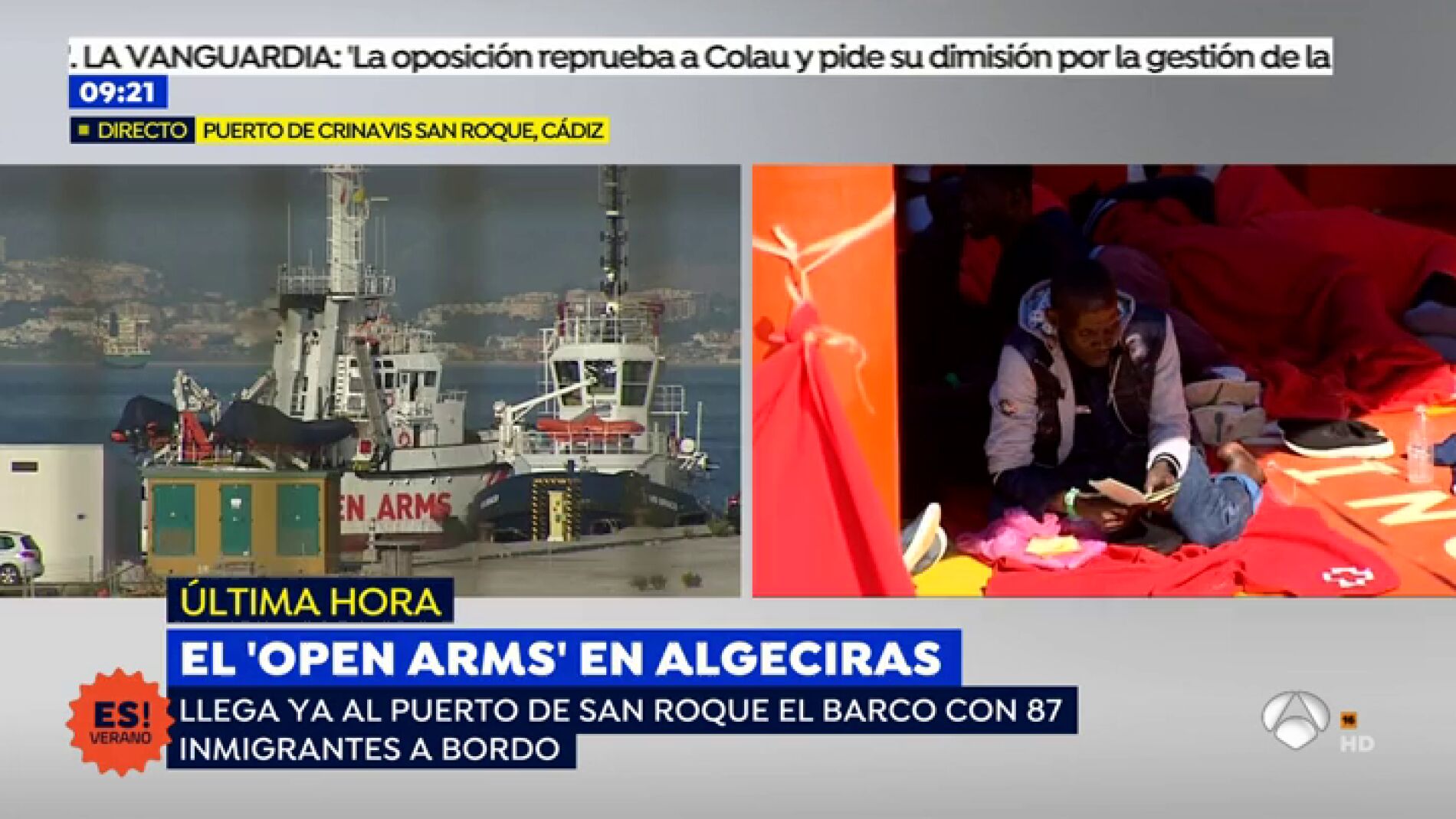 Los pasos que seguir&aacute;n los inmigrantes del barco Open Arms al desembarcar en el puerto de San Roque