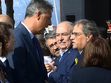 Enfrentamiento verbal entre Albiol y Torra Enfrentamiento verbal entre Albiol y Torra