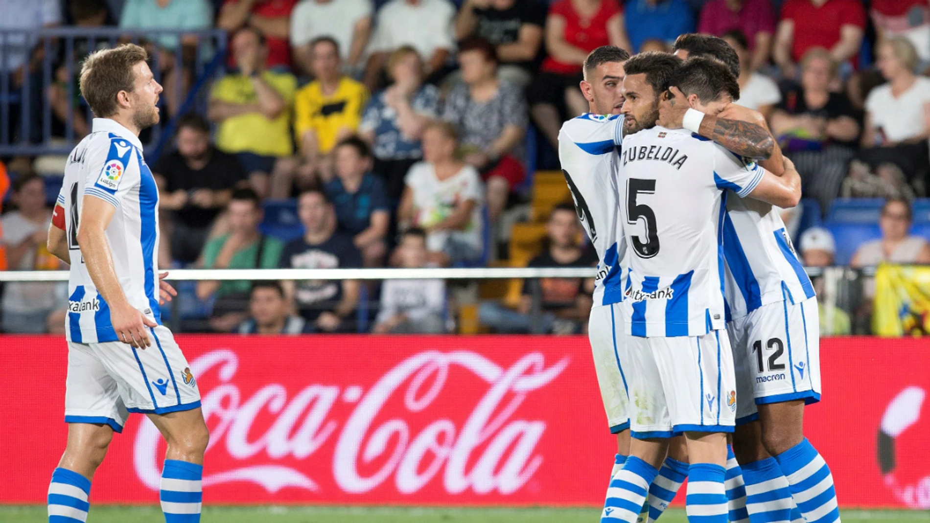La Real Sociedad celebra un gol La Real Sociedad celebra un gol