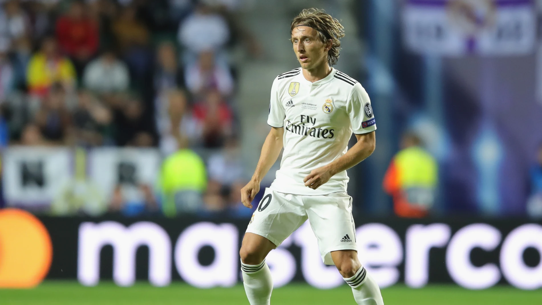 Modric, durante la Supercopa de Europa Modric, durante la Supercopa de Europa