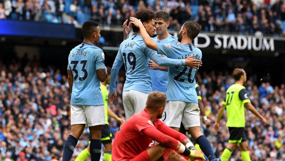 Manchester City ante el Huddersfield Town en la Premier