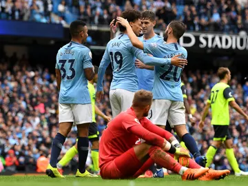 Manchester City ante el Huddersfield Town en la Premier Manchester City ante el Huddersfield Town en la Premier