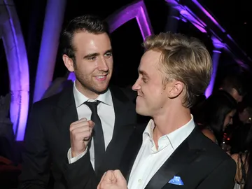 Matthew Lewis y Tom Felton Matthew Lewis y Tom Felton