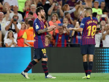 Messi celebra un gol ante el Alavés Messi celebra un gol ante el Alavés