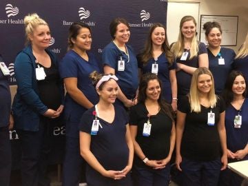 16 enfermeras del mismo hospital, embarazadas a la vez