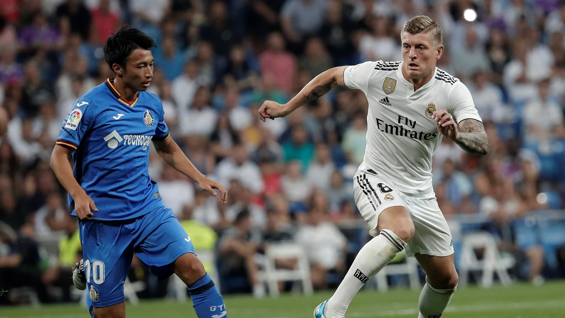 Toni Kroos en un partido contra el Getafe C.F Toni Kroos en un partido contra el Getafe C.F