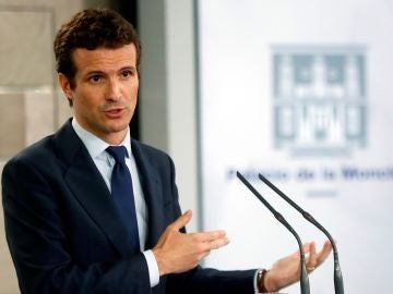 El líder del PP, Pablo Casado