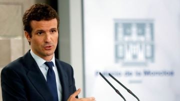 El líder del PP, Pablo Casado