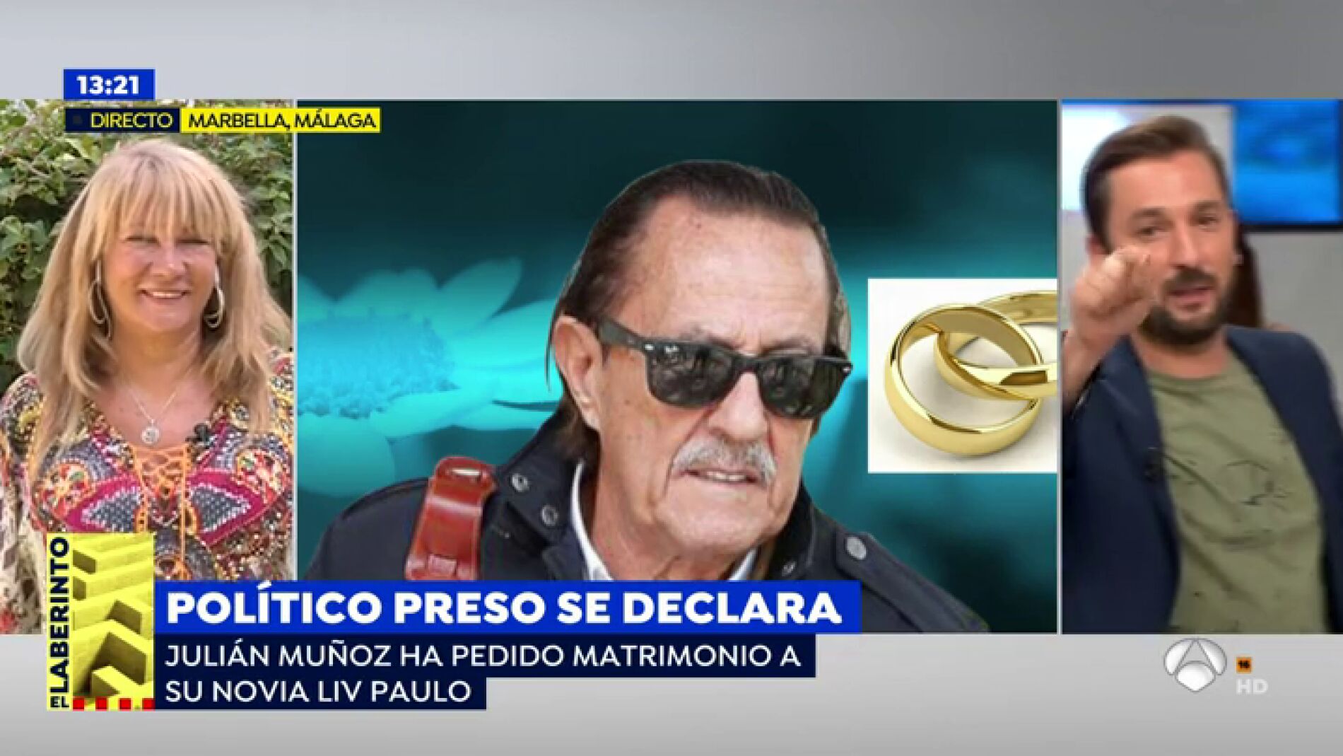 Juli&aacute;n Mu&ntilde;oz pide matrimonio a su novia desde la c&aacute;rcel