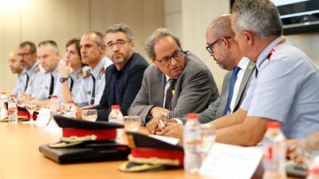 Quim Torra, en la reunión del Gabinete Antiterrorista Quim Torra, en la reunión del Gabinete Antiterrorista
