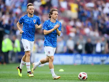 Modric y Rakitik con la selección croata Modric y Rakitik con la selección croata
