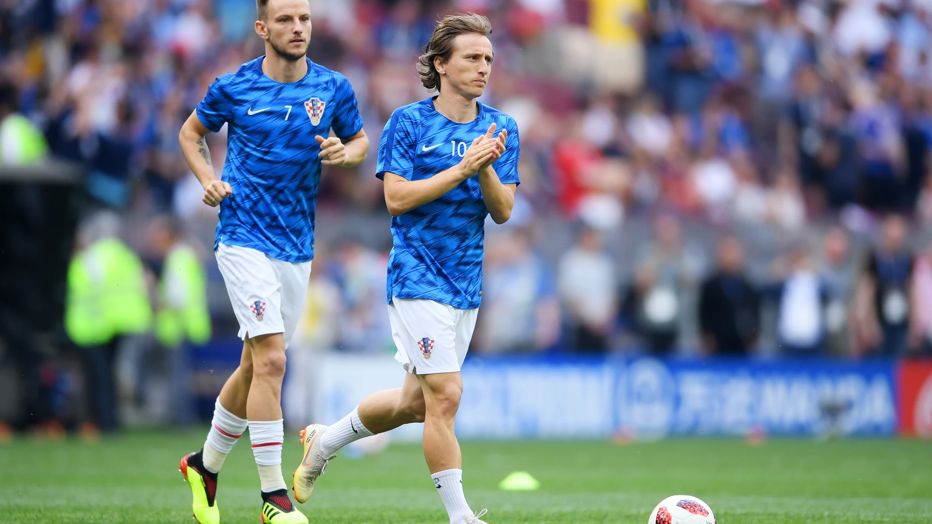 Modric y Rakitik con la selección croata Modric y Rakitik con la selección croata