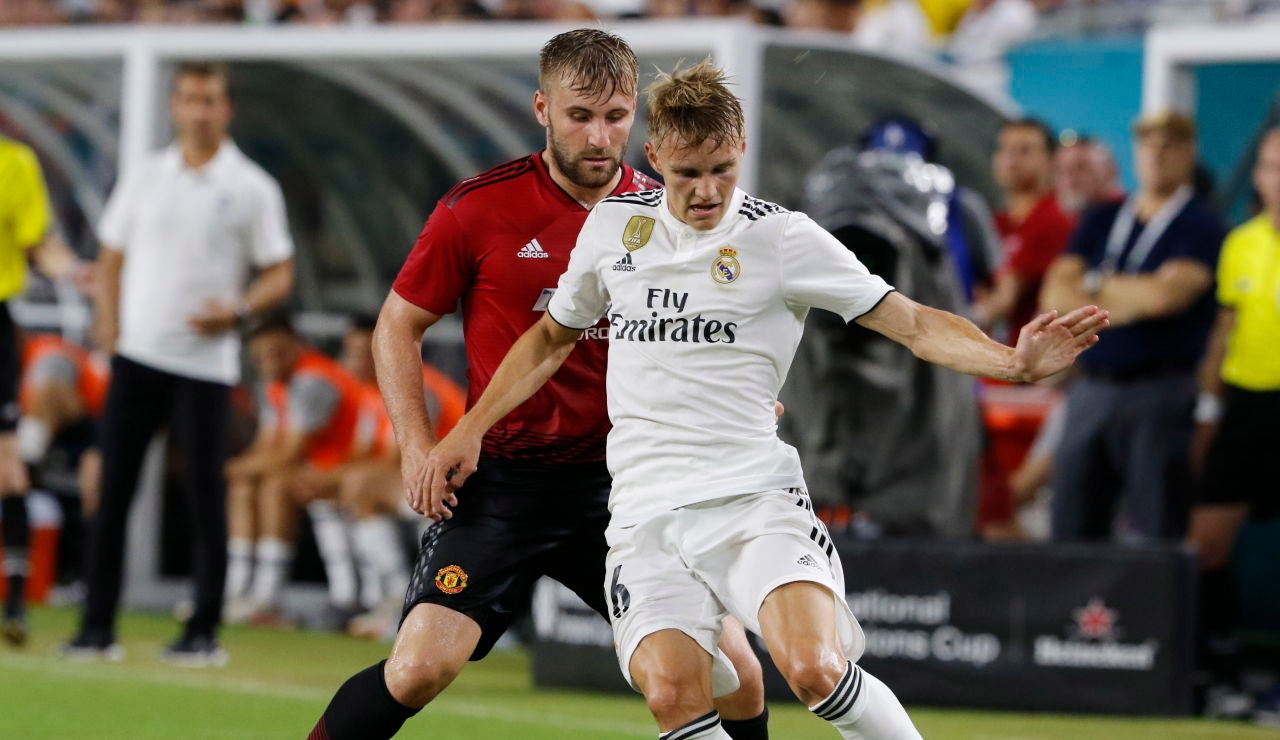 Martin Odegaard en un partido con el Real Madrid Martin Odegaard en un partido con el Real Madrid