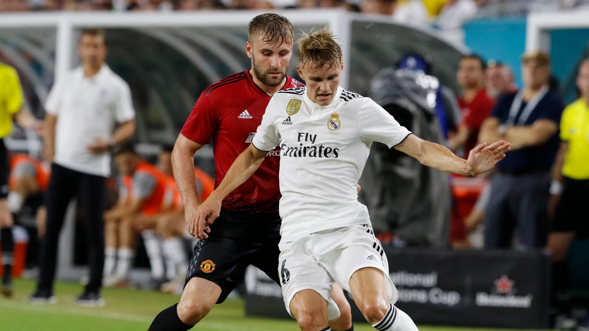 Martin Odegaard en un partido con el Real Madrid Martin Odegaard en un partido con el Real Madrid
