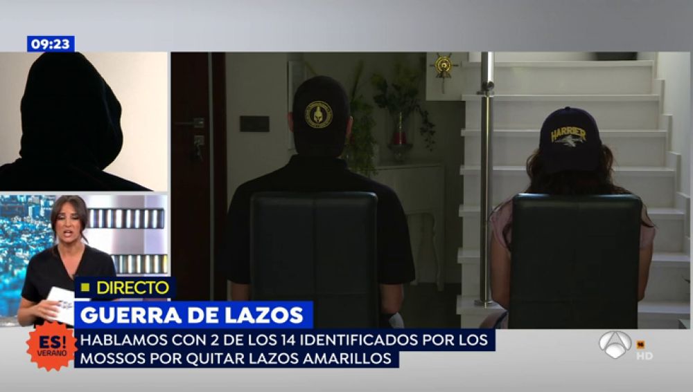 Óscar y Cristina, dos identificados por los Mossos d'Esquadra por quitar lazos amarillos