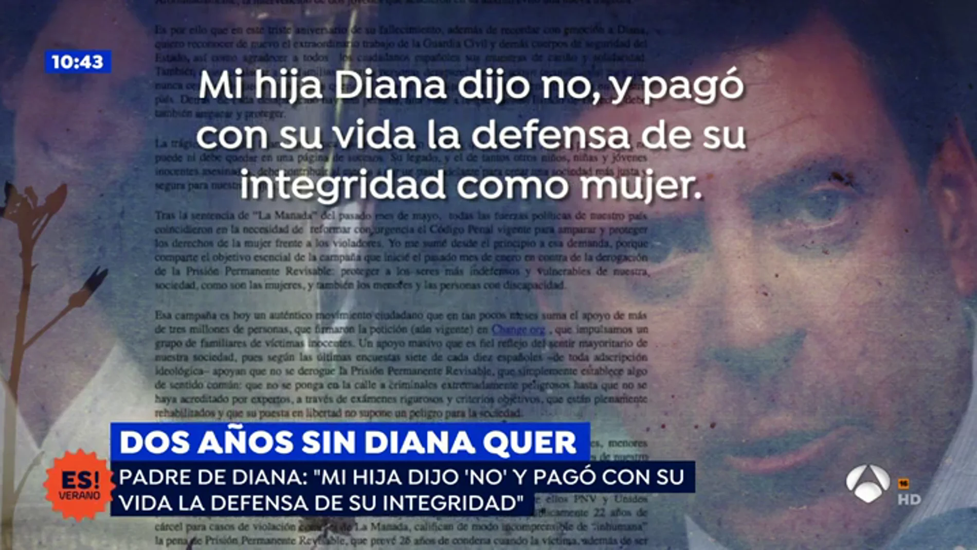 El padre de Diana pide que su "legado" sirva para evitar nuevas víctimas