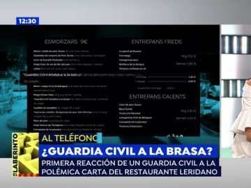 Un restaurante de Lérida ofrece en su carta "Guardia civil andaluz asado"