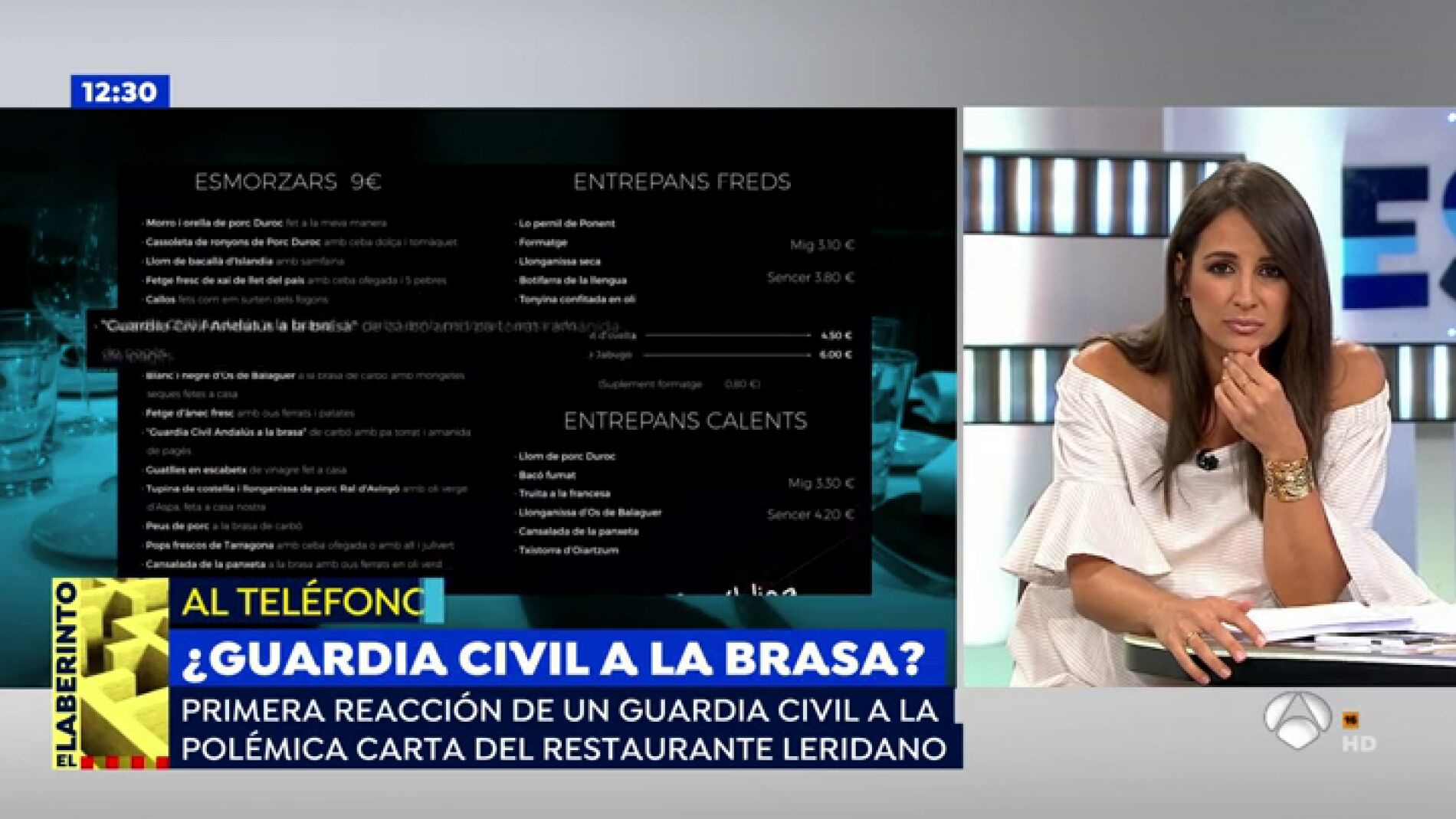 Un restaurante de L&eacute;rida ofrece en su carta "Guardia civil andaluz asado"