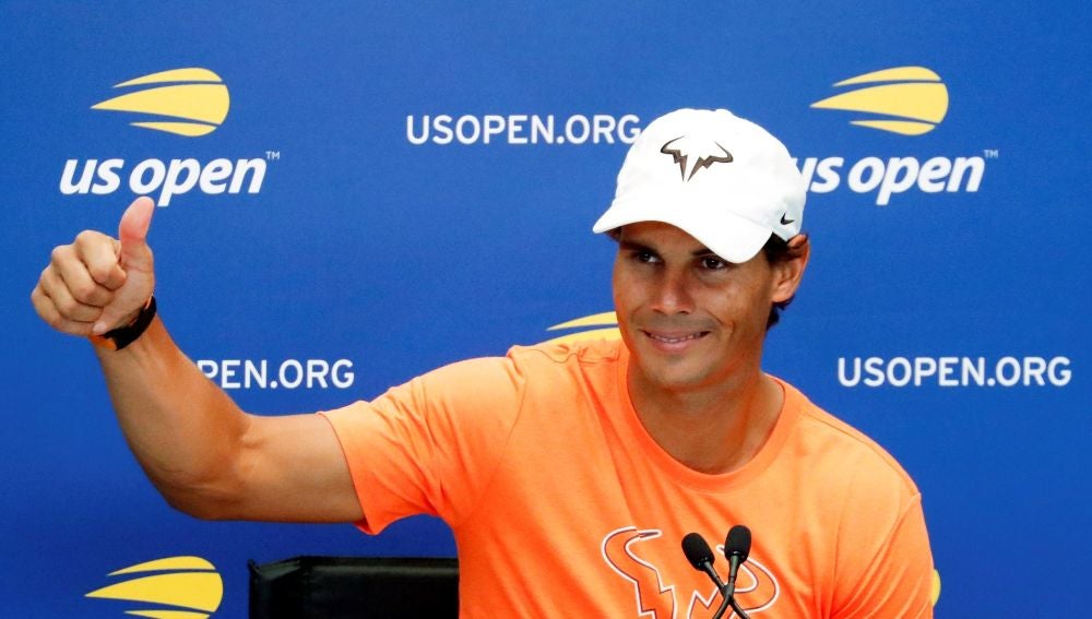 Rafa Nadal en rueda de prensa