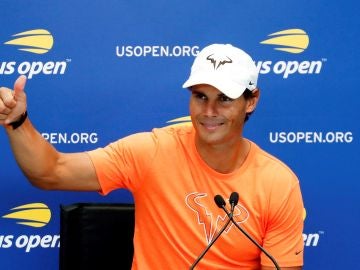 Rafa Nadal en rueda de prensa