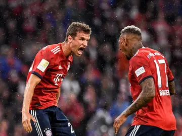 Jugadores del Bayern celebrando un gol Jugadores del Bayern celebrando un gol