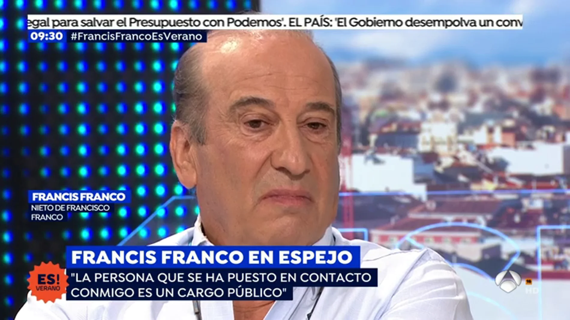 Francis Franco, sobre la exhumación de su abuelo: "Es una decisión oportunista, cobarde y revanchista"
