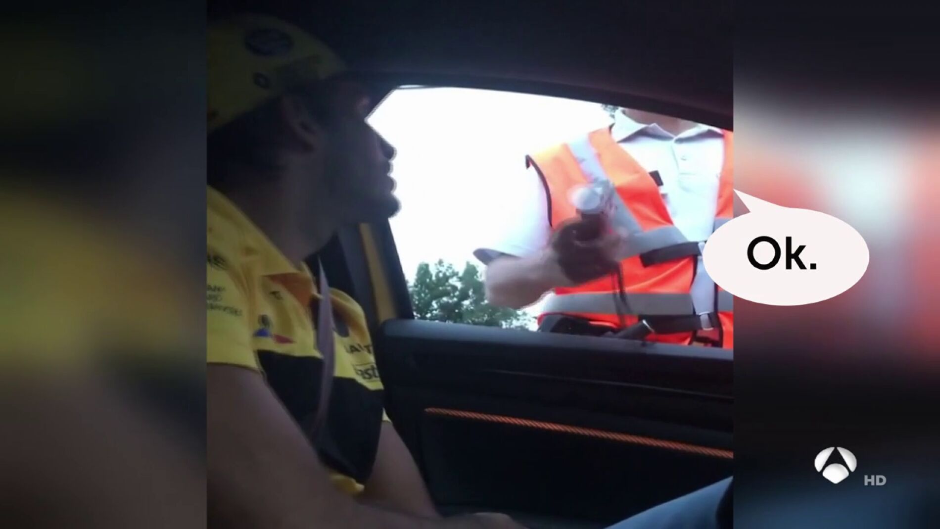 Carlos Sainz_Control Alcoholemia