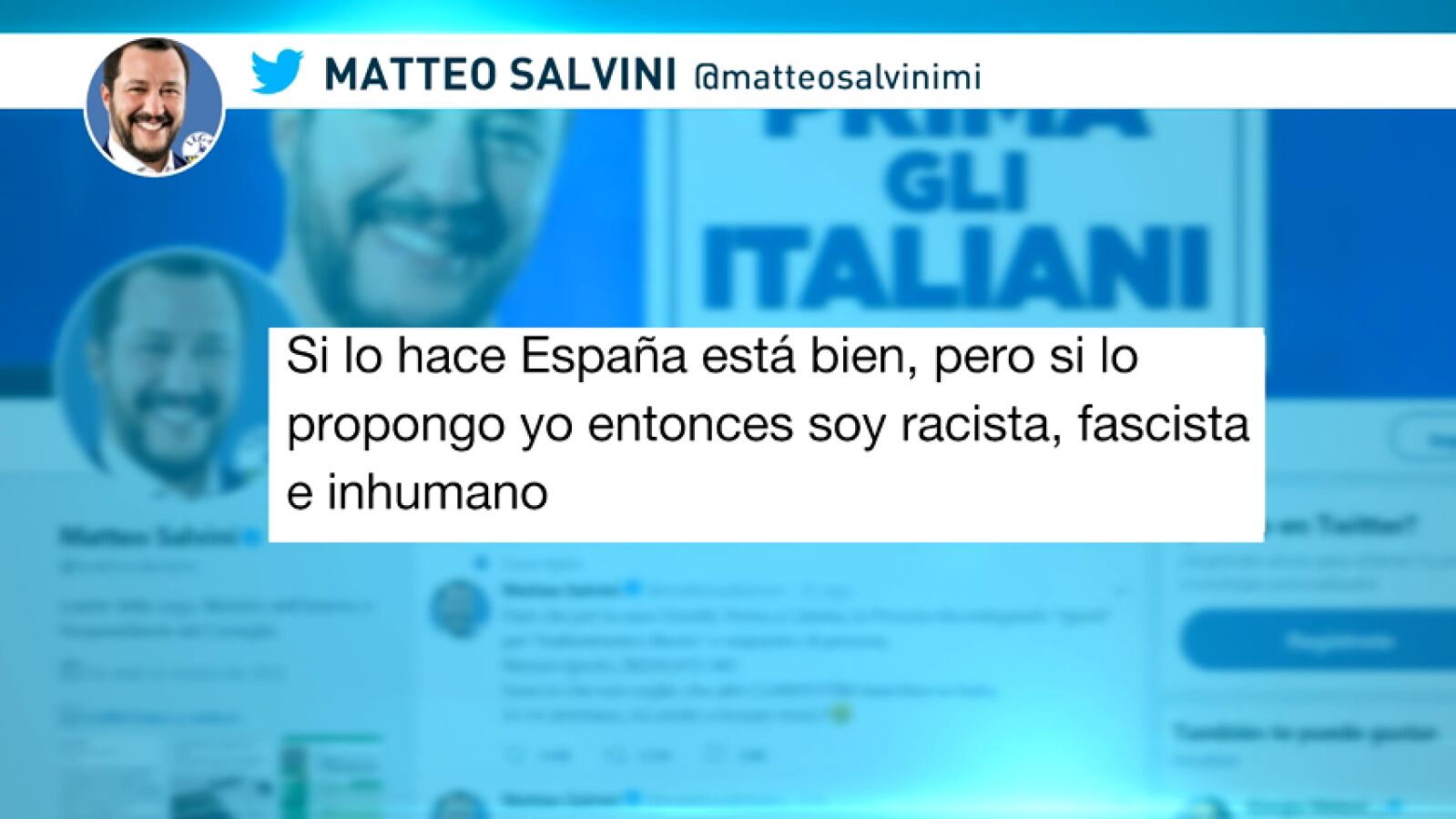 Salvini, sobre la devolución de los inmigrantes que entraron a Ceuta: 