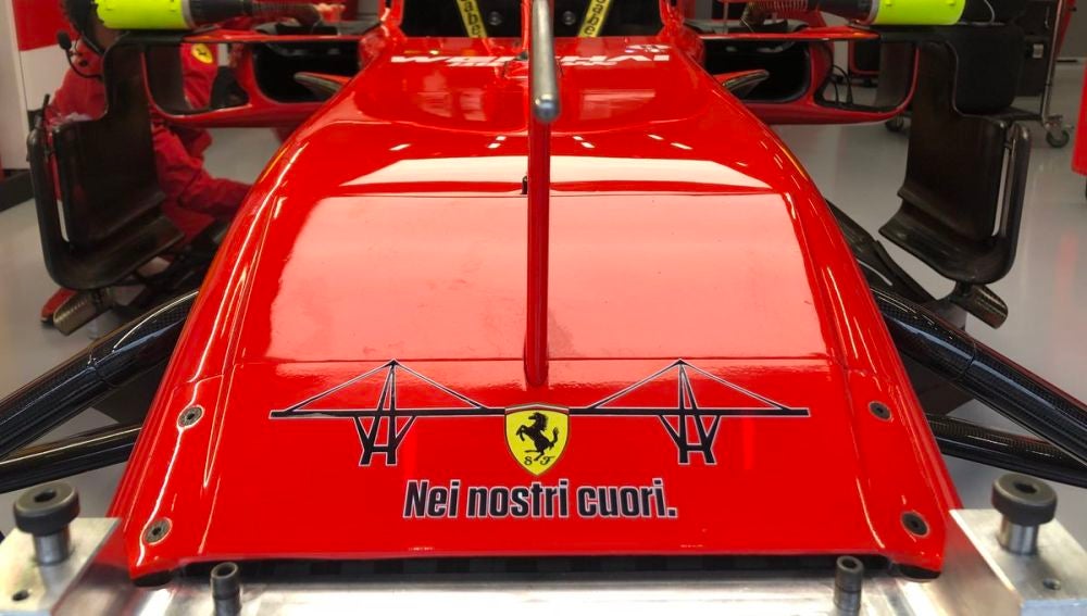 Homenaje de Ferrari a las víctimas del Puente de Génova