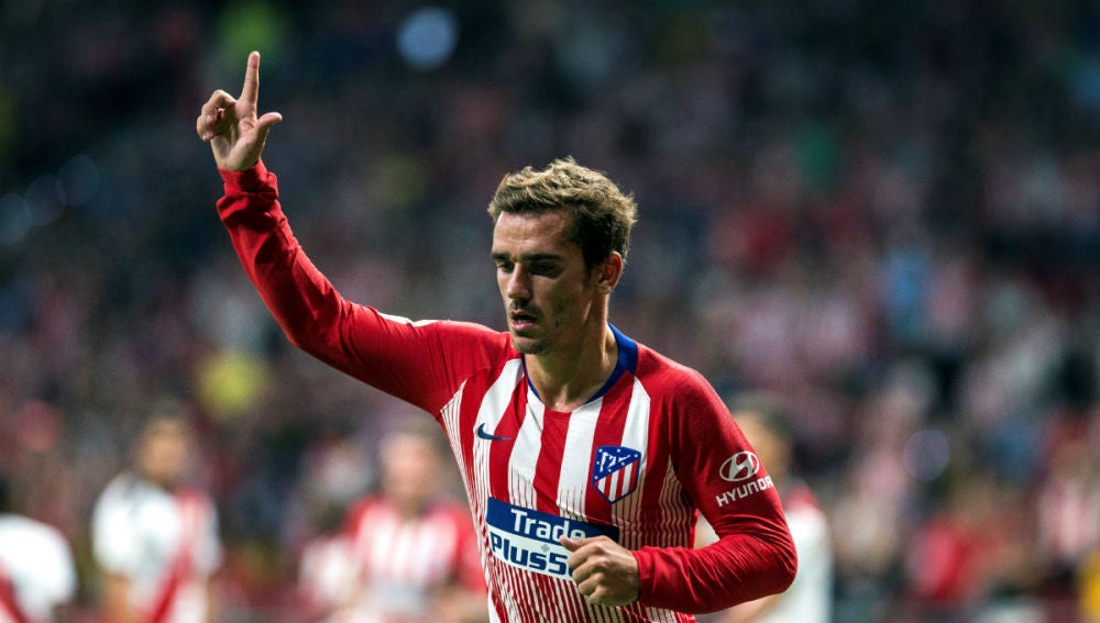 Griezmann celebra un gol con el Atlético