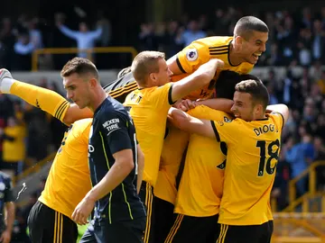 El Wolverhampton celebra un gol El Wolverhampton celebra un gol