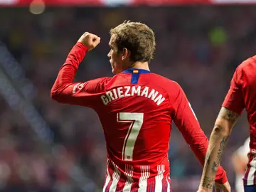 Griezmann celebra un gol Griezmann celebra un gol