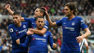 El Chelsea celebra un gol