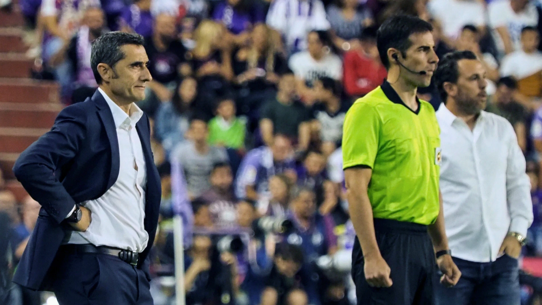Ernesto Valverde, en un partido con el Barcelona Ernesto Valverde, en un partido con el Barcelona