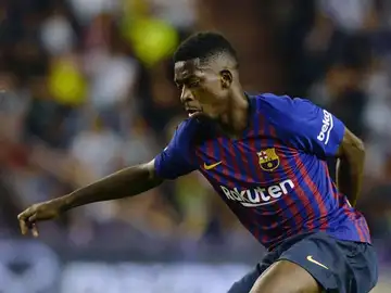 El atacante azulgrana, Dembelé. El atacante azulgrana, Dembelé.
