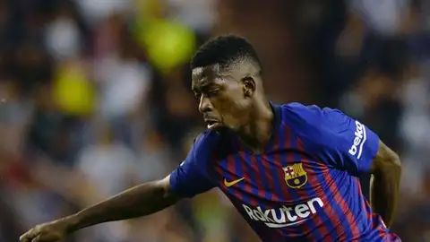El atacante azulgrana, Dembelé. El atacante azulgrana, Dembelé.