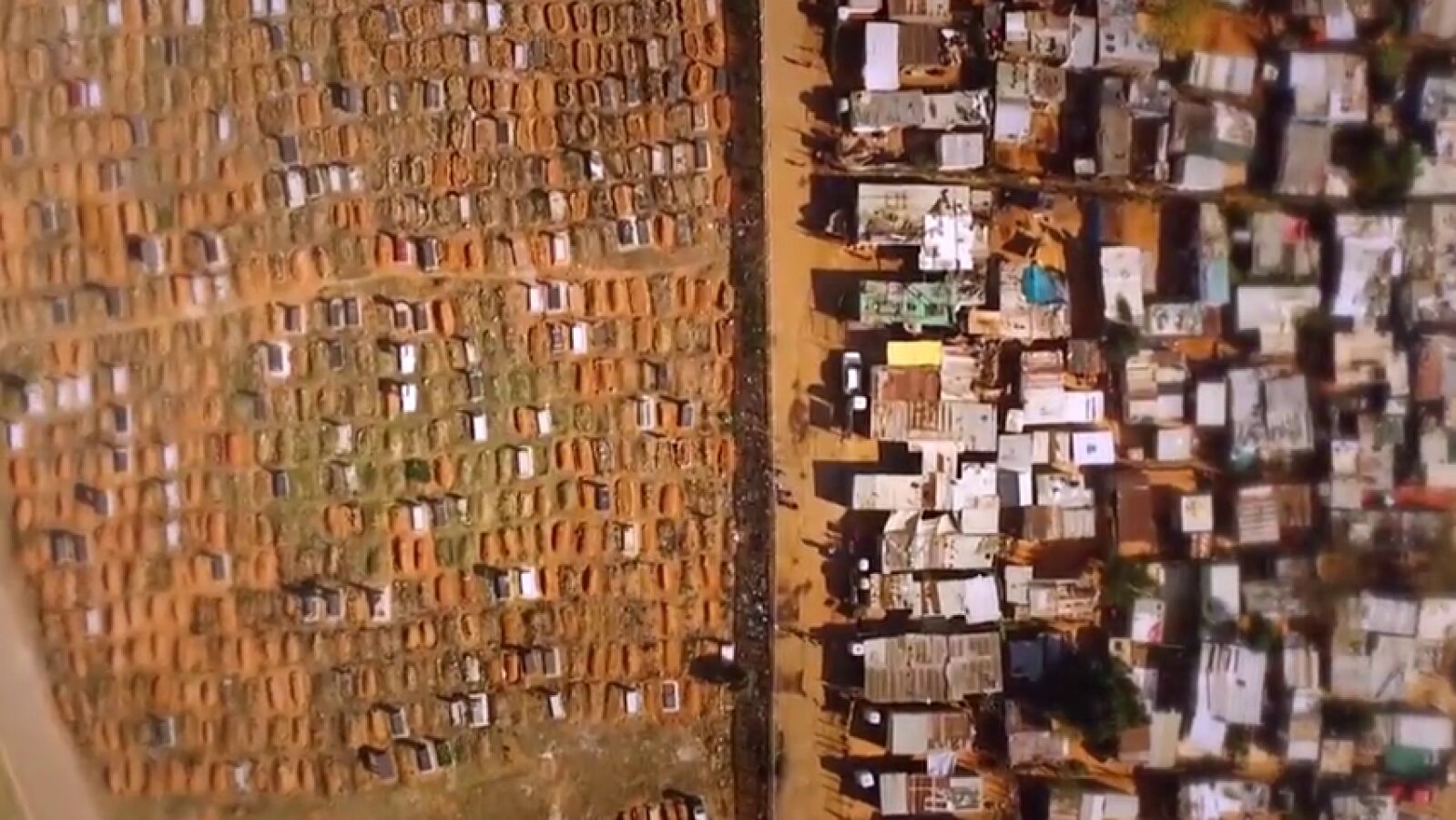 Las diferencias entre la riqueza y la pobreza, a vista de dron
