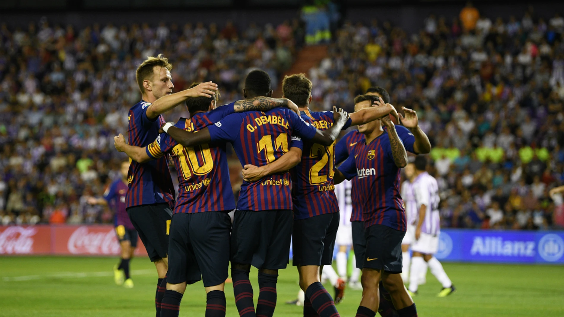 El Barcelona celebra un gol El Barcelona celebra un gol