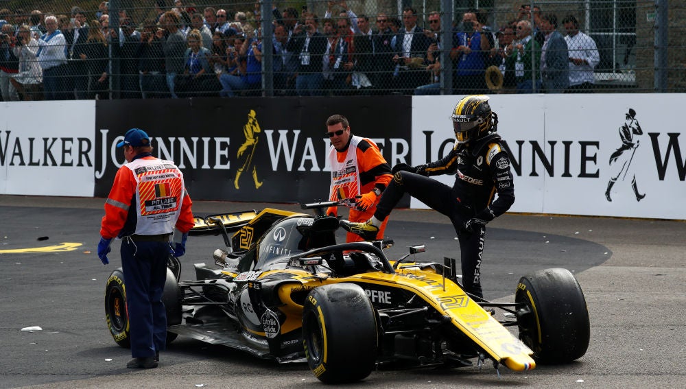 Nico Hulkenberg, tras el accidente en el GP de Bélgica