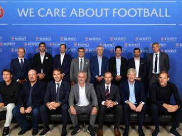 Los entrenadores presentes en el Foro de la UEFA