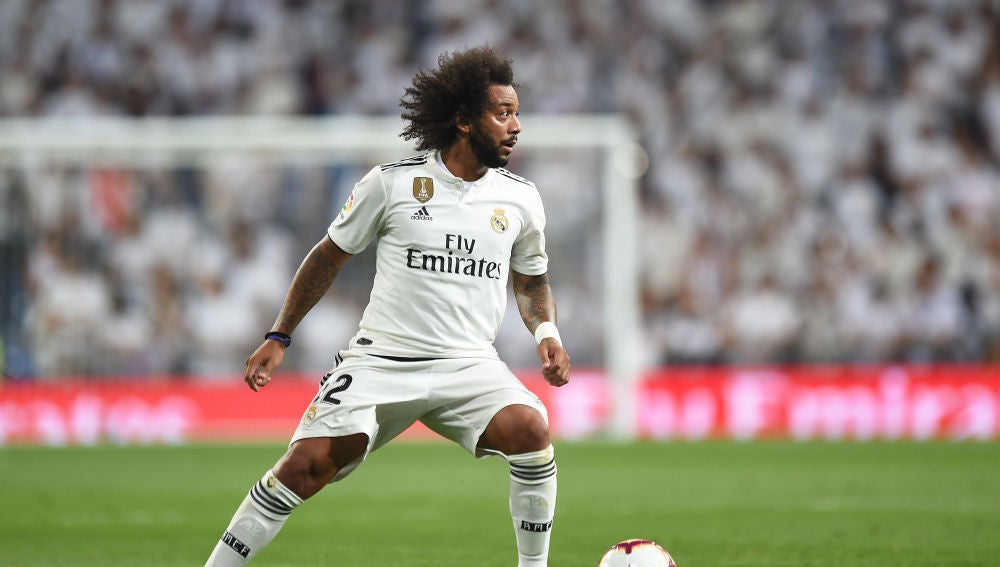 Marcelo en un partido del Real Madrid