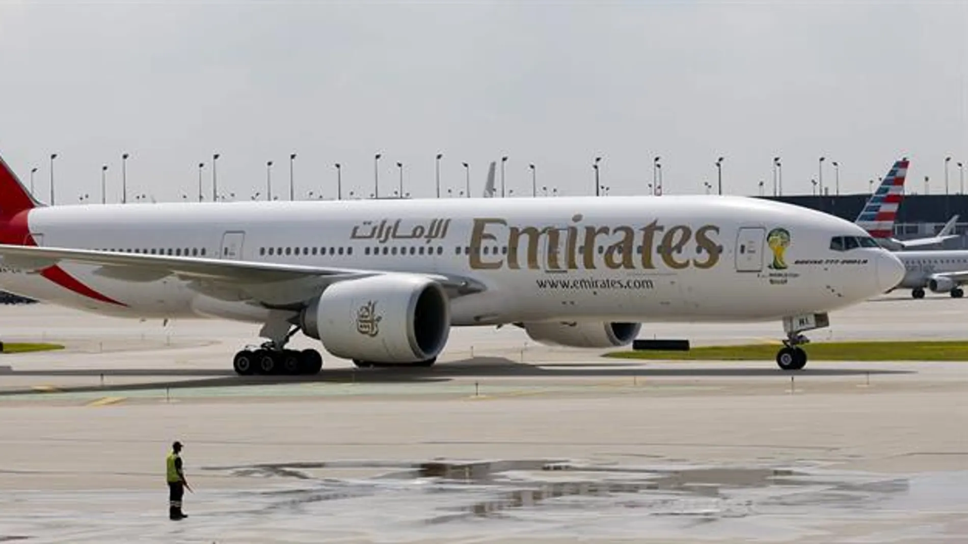 Imagen de archivo de un avión de la compañía Emirates. Imagen de archivo de un avión de la compañía Emirates.