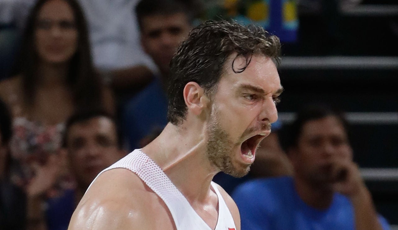 Pau Gasol con la selección española de baloncesto Pau Gasol con la selección española de baloncesto