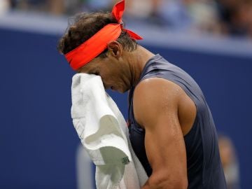 Rafa Nadal, durante el partido contra Thiem Rafa Nadal, durante el partido contra Thiem
