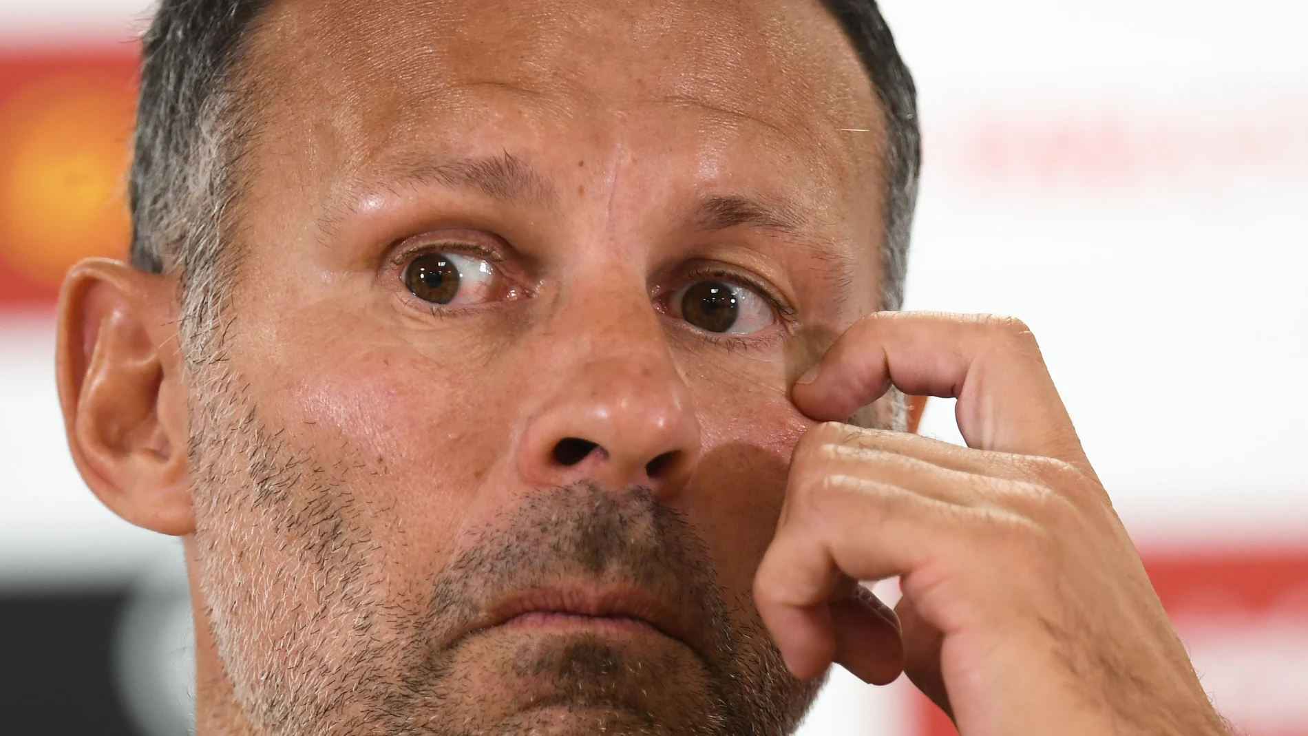 Ryan Giggs en rueda de prensa Ryan Giggs en rueda de prensa